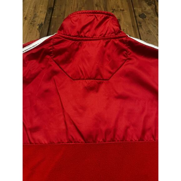 Chicago Bulls Adidas NBA Track Jacket Fleece Red Size Large Basketball Jordan` - Picture 13 of 13